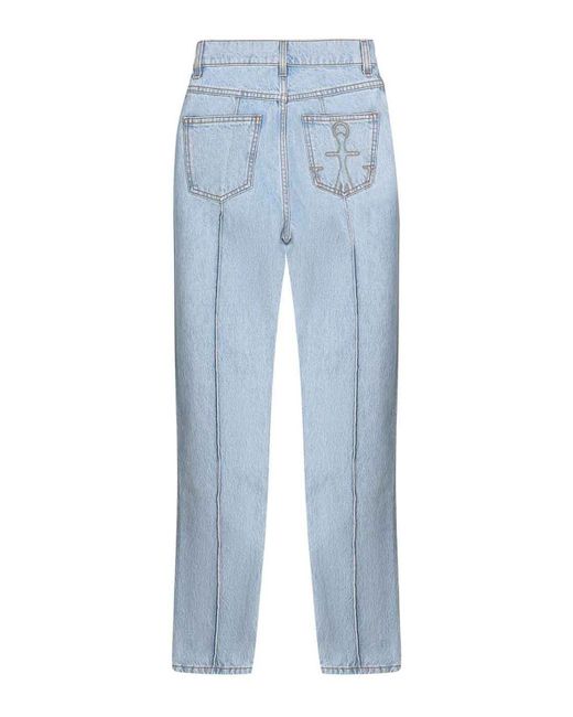 J.W. Anderson Blue Slim Jeans With Padlock Detail