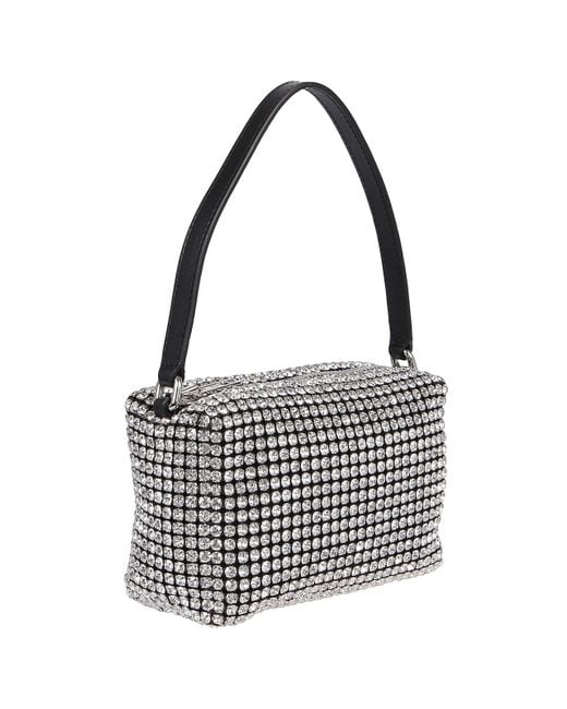 Alexander Wang White Heiress Medium Rhinestone Pouch