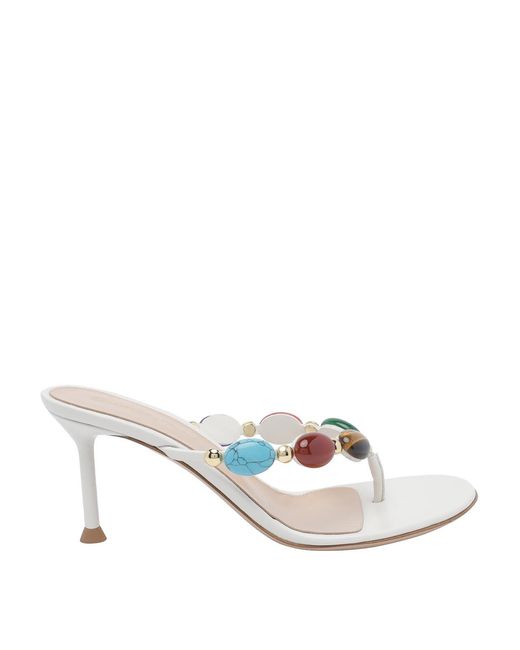 Gianvito Rossi White Shanty Pump Sandals