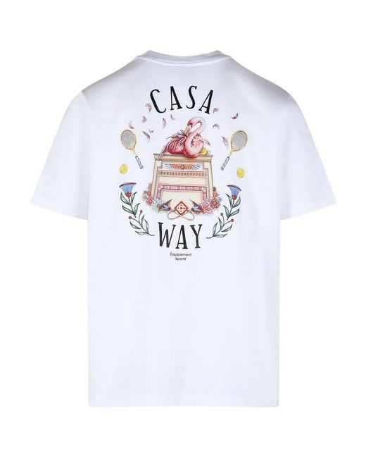 Casablanca White Casaway' Cotton T-Shirt for men