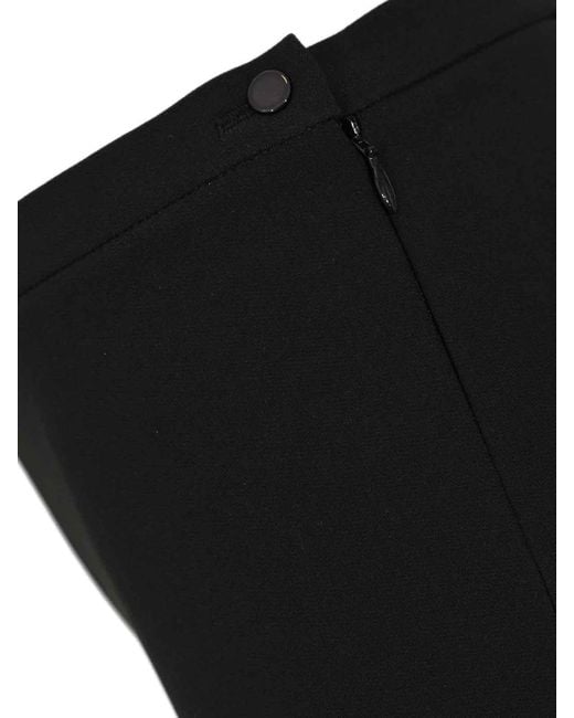 Alberta Ferretti Black Viscose Blend Knit Trousers