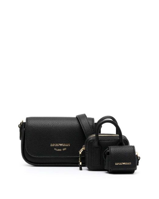 Emporio Armani Black Multi Mini Shoulder Bag