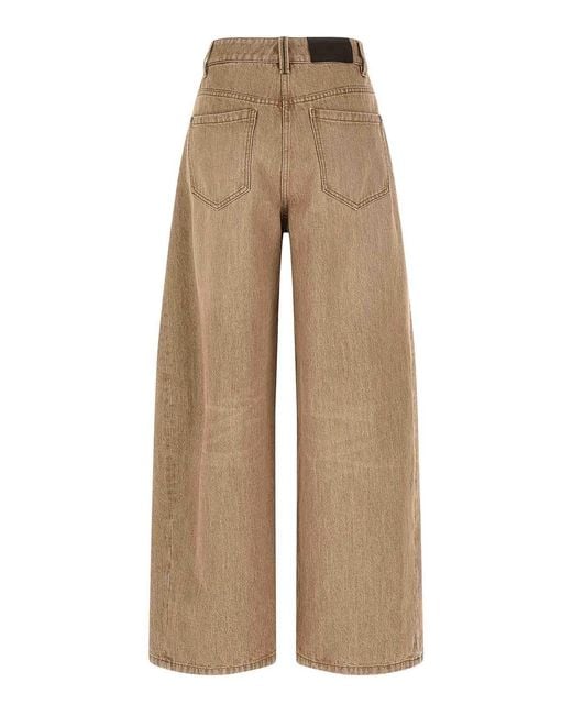 Brunello Cucinelli Natural Wide Jeans
