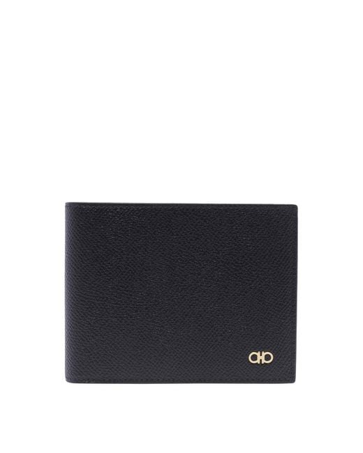 Ferragamo Blue Gancini Wallet for men