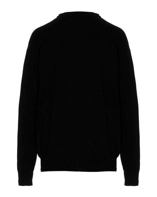 Moschino Black Jacquard Logo Sweater