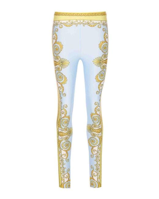 Versace Blue Light D Leggings