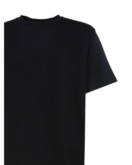 Lardini Black Cotton T-shirt for men
