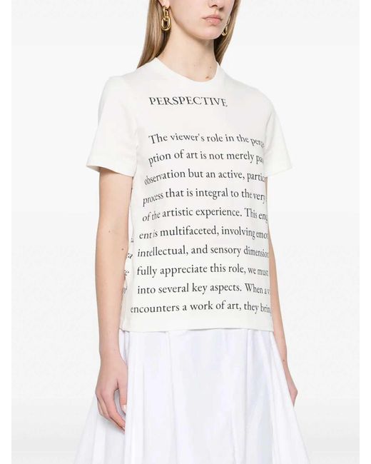 J.W. Anderson White Text T-Shirt