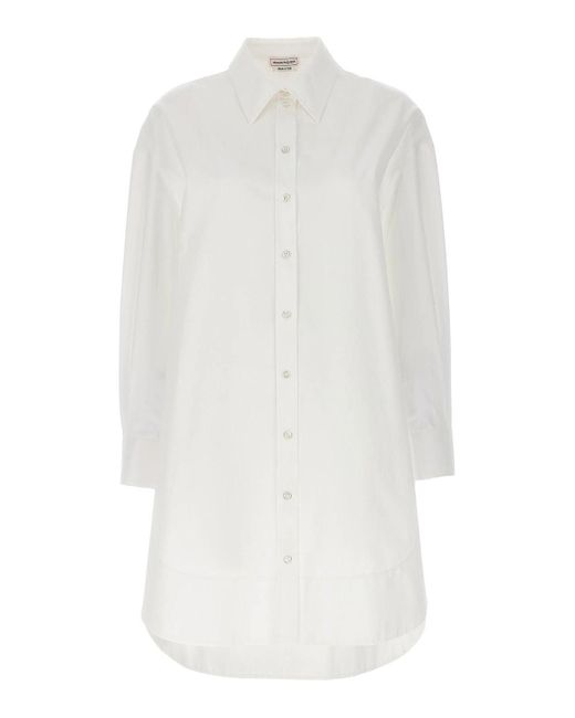 Alexander McQueen White Shirt Dress