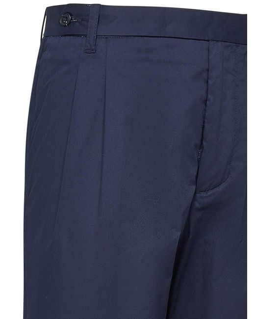 Franzese Collection Blue Pleat Trousers for men