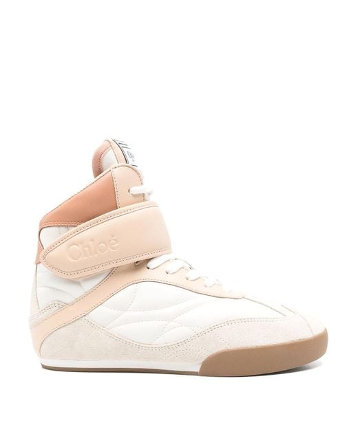 Chloé Natural Kick Leather Sneakers