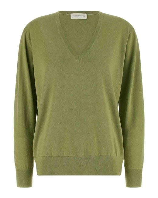 Dries Van Noten Green Tuomas Sweater