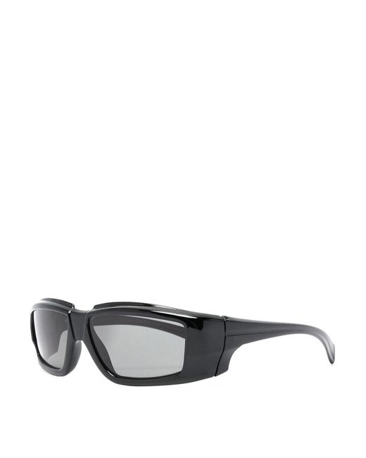 Rick Owens Gray Rectangular-Framed Sunglasses