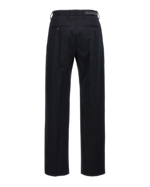 Alexander McQueen Blue Camera Strap Chino Trousers for men