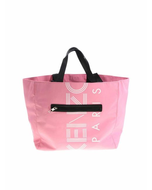 KENZO Pink Logo Tote Bag