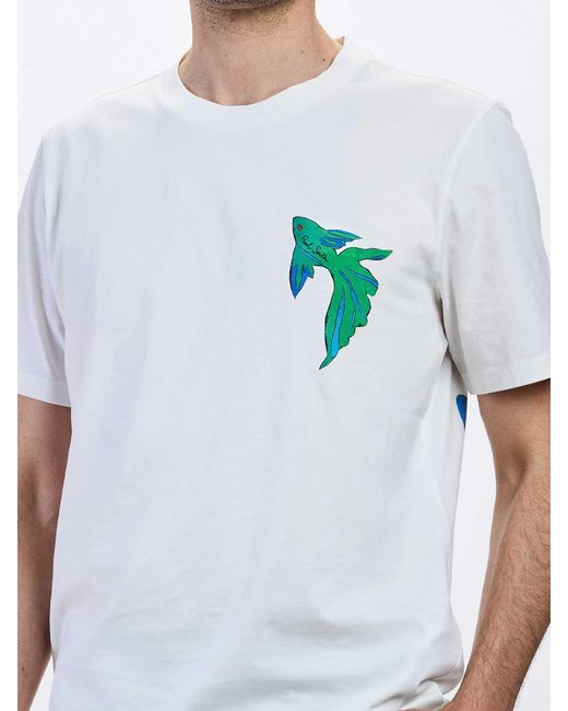 Paul Smith White T-Shirt Kingyo for men