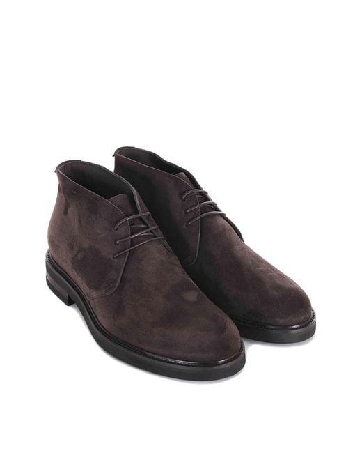 JEROLD WILTON Brown Suede Ankle Boots for men