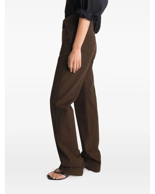 Lemaire Brown Five Pockets Twisted Pants