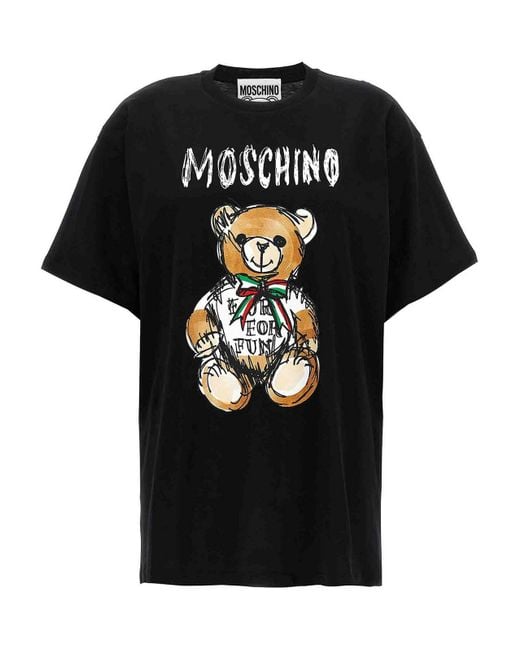 Moschino Teddy Bear T-shirt in Black | Lyst