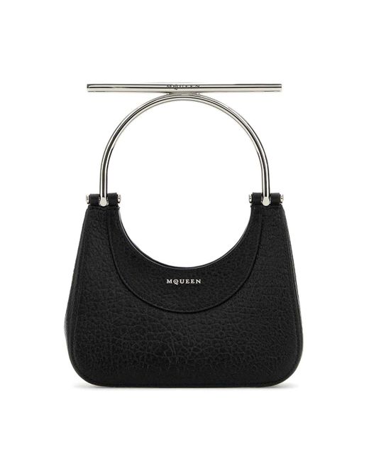 Alexander McQueen Black Mcqueen T-Bar Mini Lambskin Bag