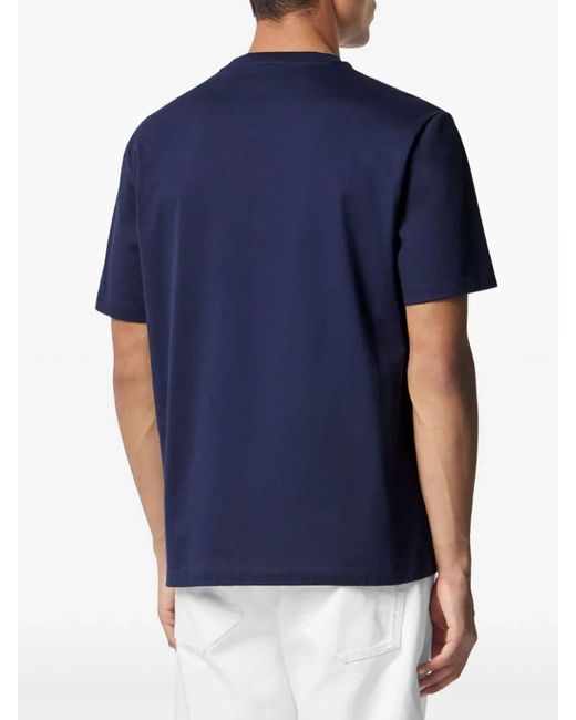 Versace Blue Cotton T-shirt for men