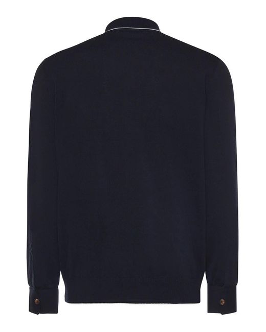 Eleventy Blue Cotton Cardigan for men