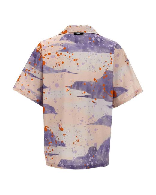 MSGM Pink Camouflage Print Shirt Shirt, Blouse for men