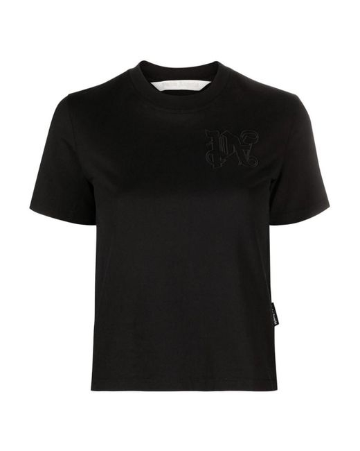 Palm Angels Black Logo Cotton T-shirt