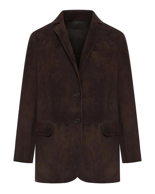 Salvatore Santoro Brown Suede Tailored Jacket