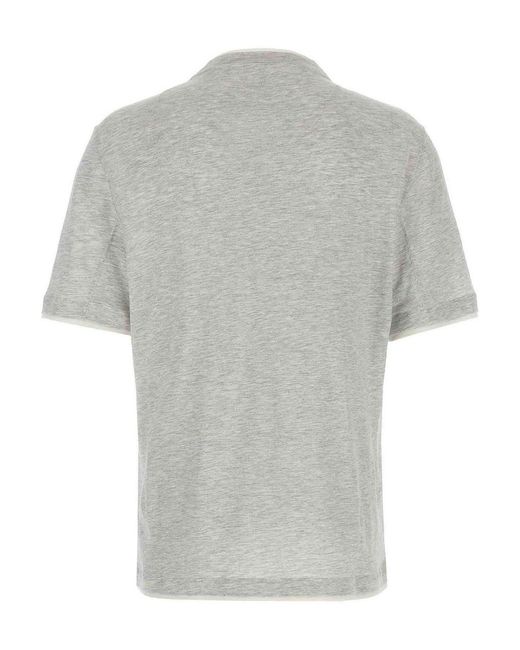 Brunello Cucinelli Gray T-Shirt Faux-Layering for men