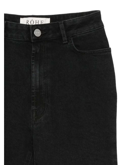 Rohe Black High-Rise Straight Denim
