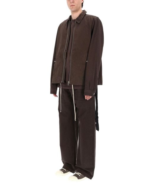 Rick Owens Brown Giacca Zipfront for men