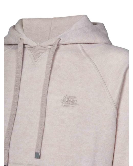Etro Gray Wool Hoodie for men