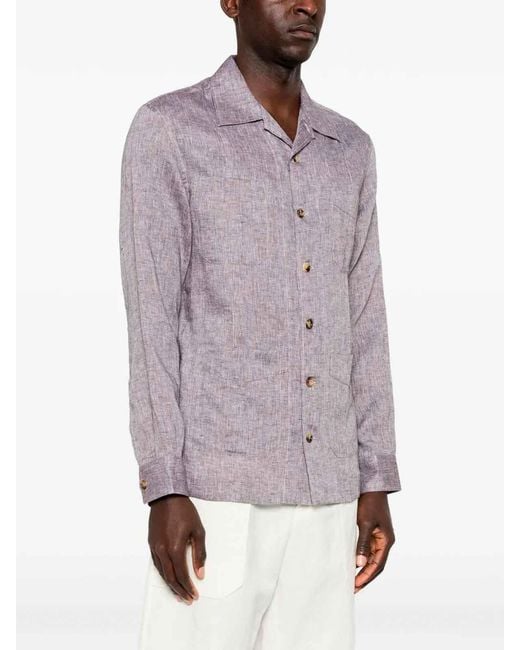 Brunello Cucinelli Purple Shirt for men