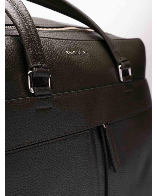 Orciani Black Micronduffle Bag With Shoulder Strap for men