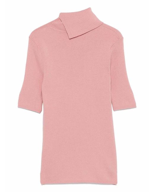 P.A.R.O.S.H. Pink Leila Wool Top