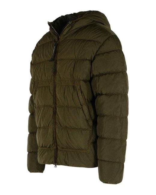 C P Company Green Chrome-R Polyamide Down Jacket for men