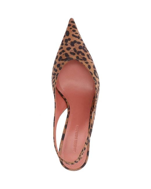 AMINA MUADDI Brown 55Mm Anok Slingback Pumps