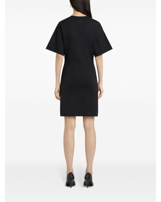 Courreges Black Cotton Mini Dress