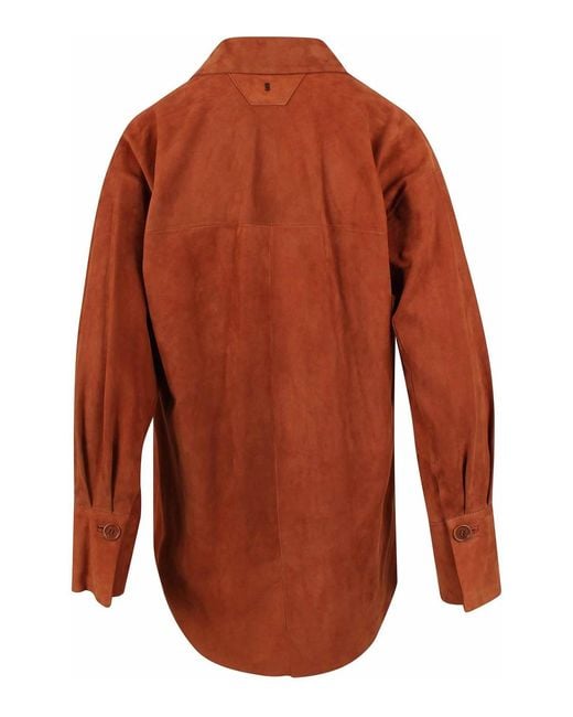 Salvatore Santoro Orange Single Button Suede Jacket