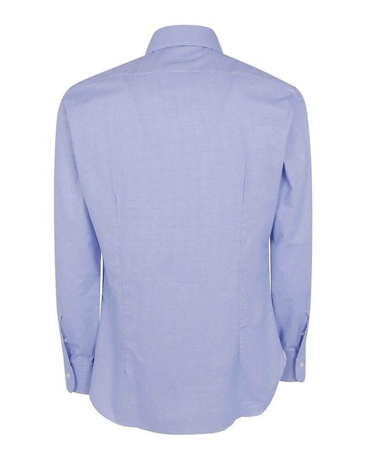 Barba Napoli Blue Classic Shirt for men
