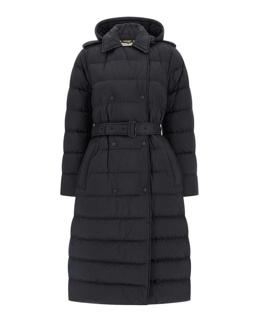 Burberry Black Padded Trench Coat