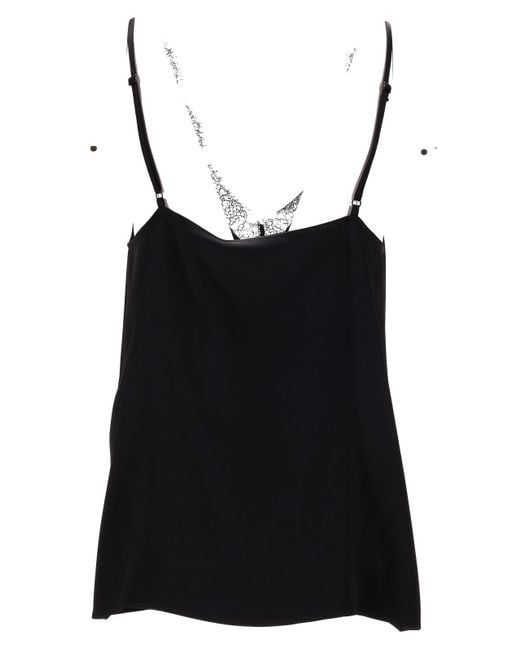 Stella McCartney Black Envers Satin Slip Top