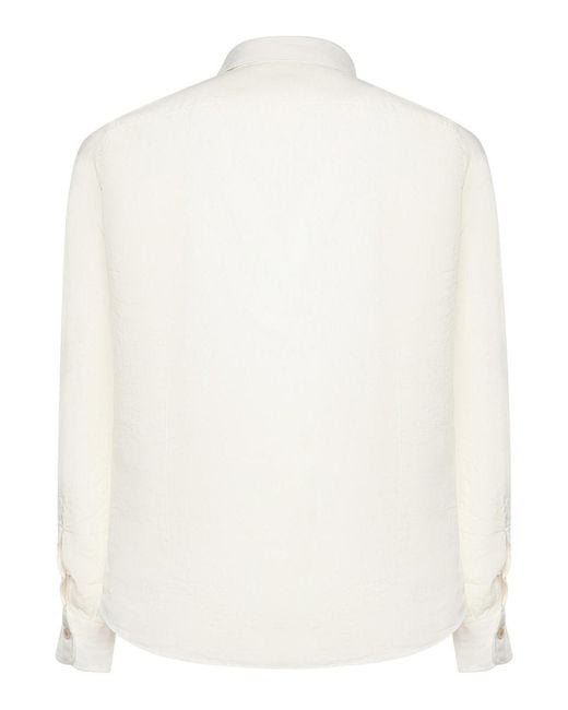 Eleventy White Dandy Linen Shirt for men