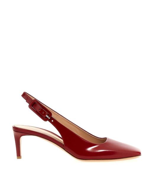 Gianvito Rossi Red Ric Slingbacks
