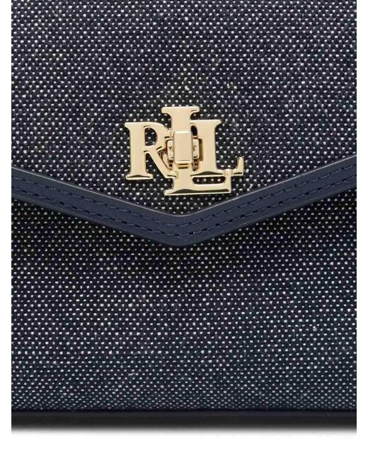 Ralph Lauren Blue Farrah Small Satchel