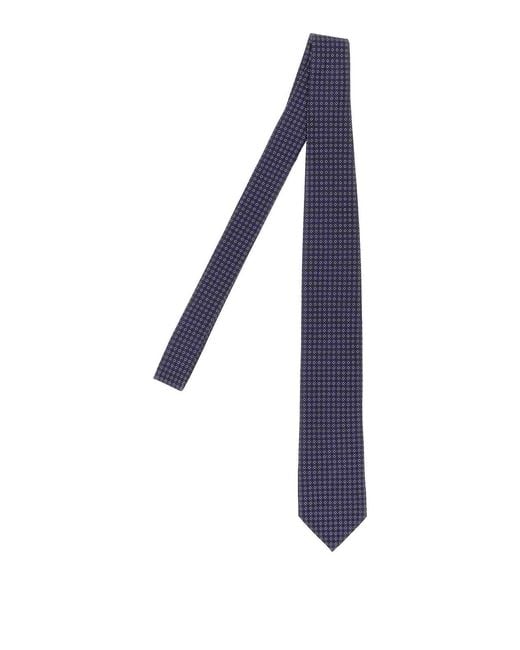 Pal Zileri Blue Patterned Silk Tie for men