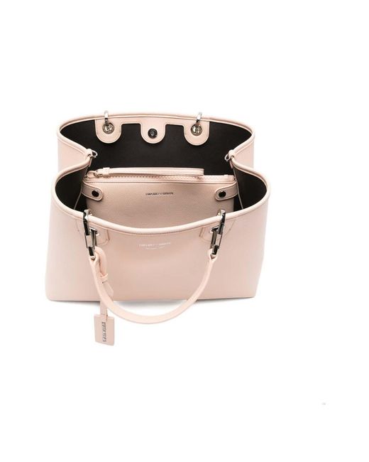 Emporio Armani Pink Myea Medium Shopping Bag