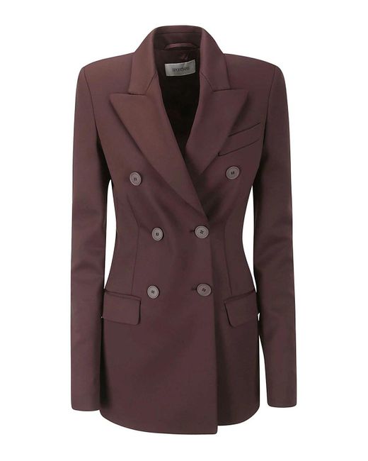 Sportmax Brown Double-breasted Blazer