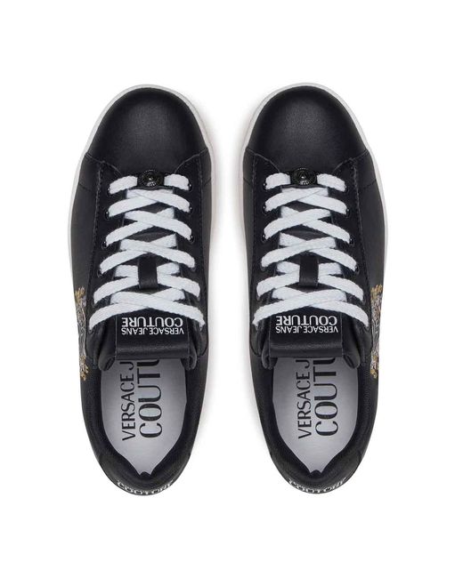Versace Jeans Couture Blue Court Baroque Emblem Sneakers